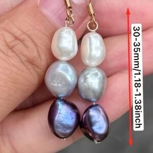 Elegant Baroque Pearl Drop Earrings